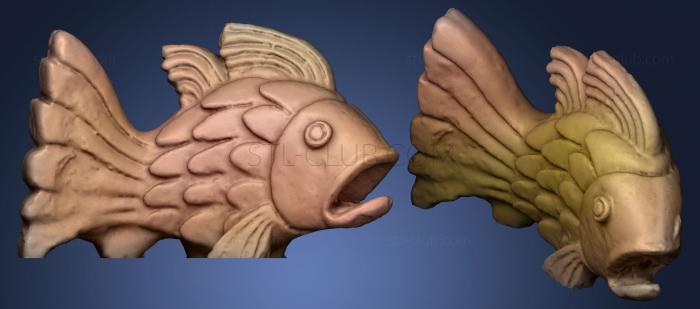 3D model Concrete Koi (STL)